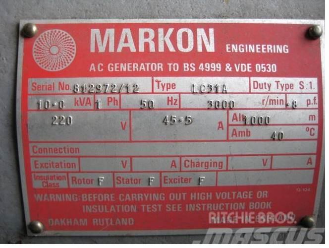  10 kVA Markon Type LC31A Generator Outros Geradores