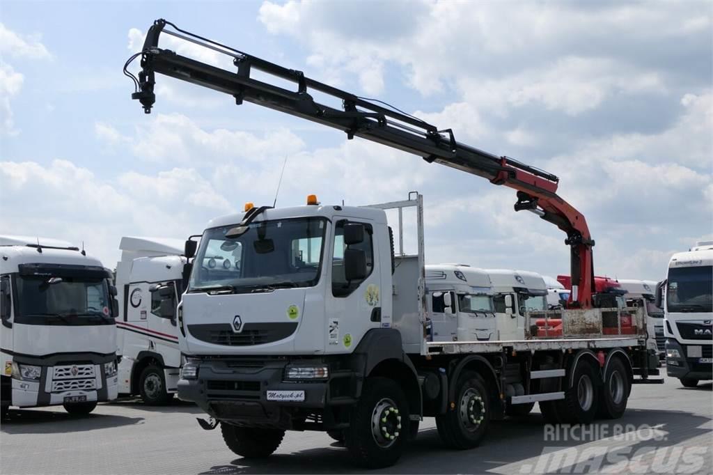 Renault KERAX / 8X4 /PLATFORMA - 12,5 m + HDS PALFINGER PK Vehicle transporters