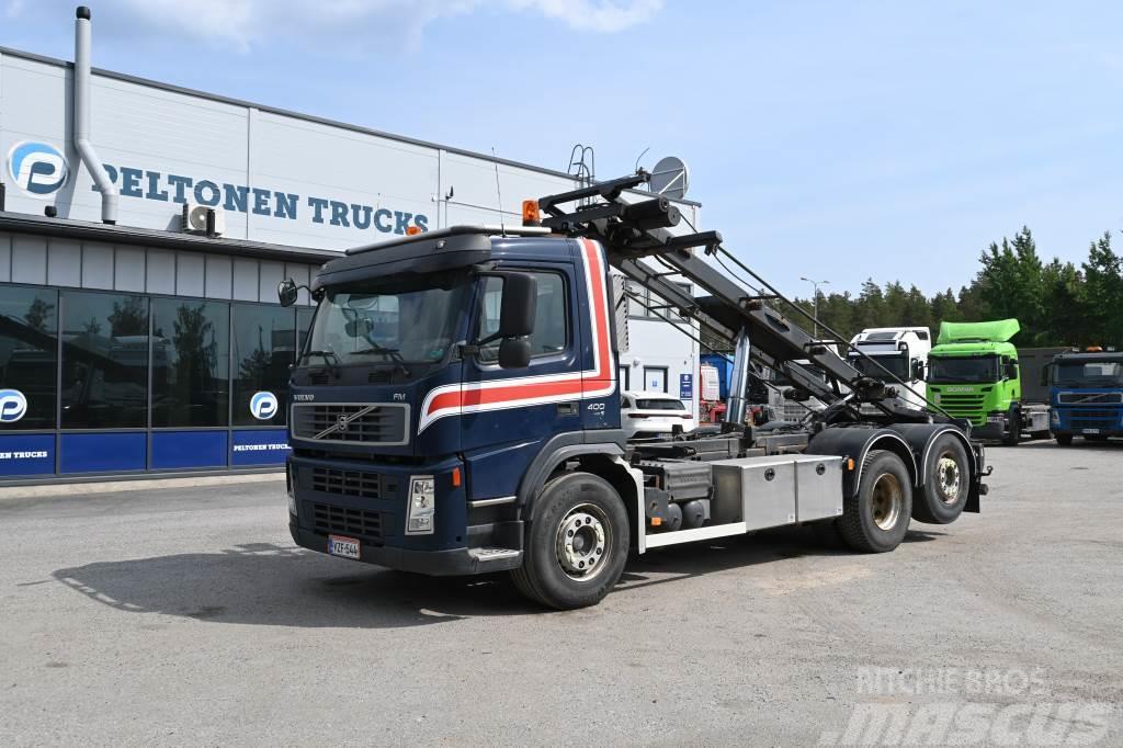 Volvo FM13 400 6x2 Camiões caixa desmontável com elevador de cabo