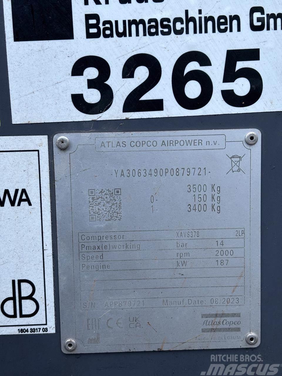 Atlas Copco XAVS 378 Compressores