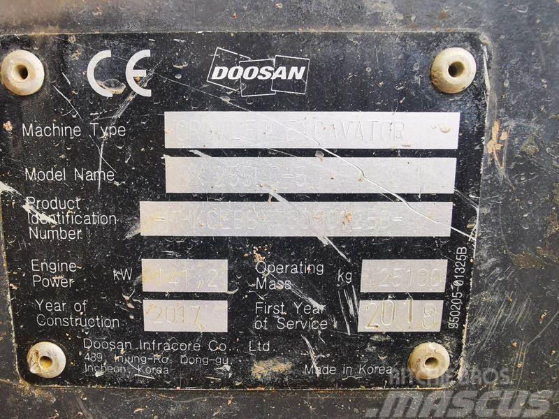 Doosan DX 255 NLC 5 Escavadoras de rastos