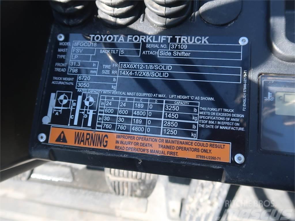 Toyota 8FGCU18 Empilhadores a gás