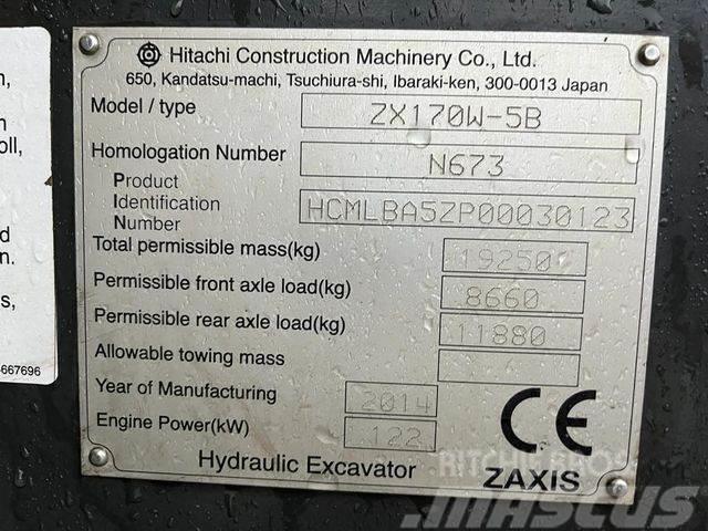 Hitachi ZX 170 W-5B Escavadoras de rodas
