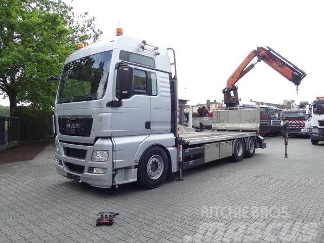 MAN TGX 26.400 6X2 mit Palfinger PK29002 Flatbed / Dropside trucks