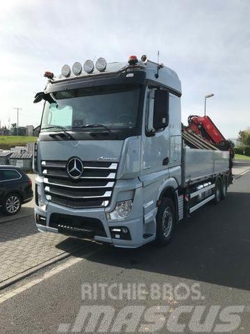 Mercedes-Benz Actros 2648 6x4 Fassi Kran F485 neue UVV Camiões estrado/caixa aberta