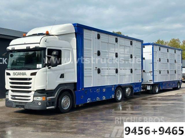 Scania R480 6x2 3.Stock FINKL Komplett-Zug Camiões de transporte de animais