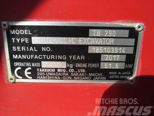 Takeuchi TB 290 Minibagger Powertilt+Löffel nur 2041,5h Mini Escavadoras <7t