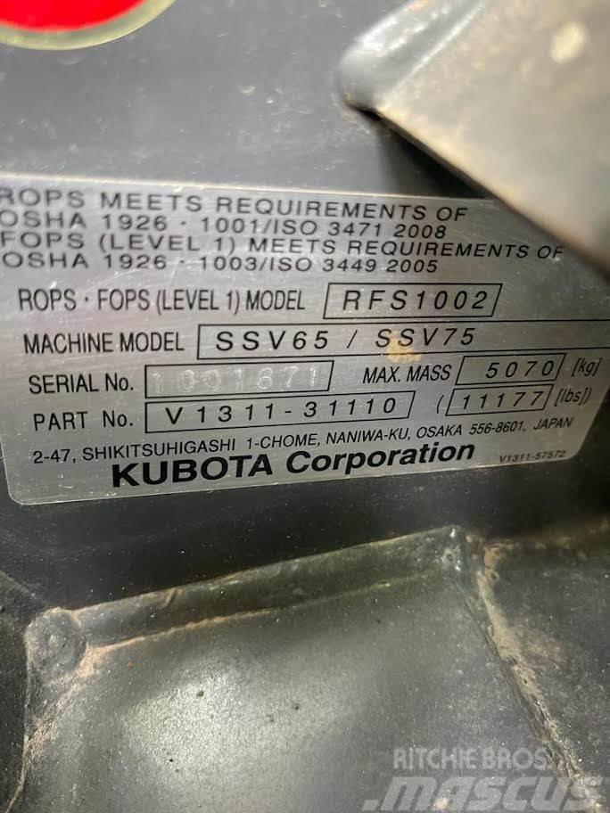 Kubota SSV65 Carregadoras de direcção deslizante