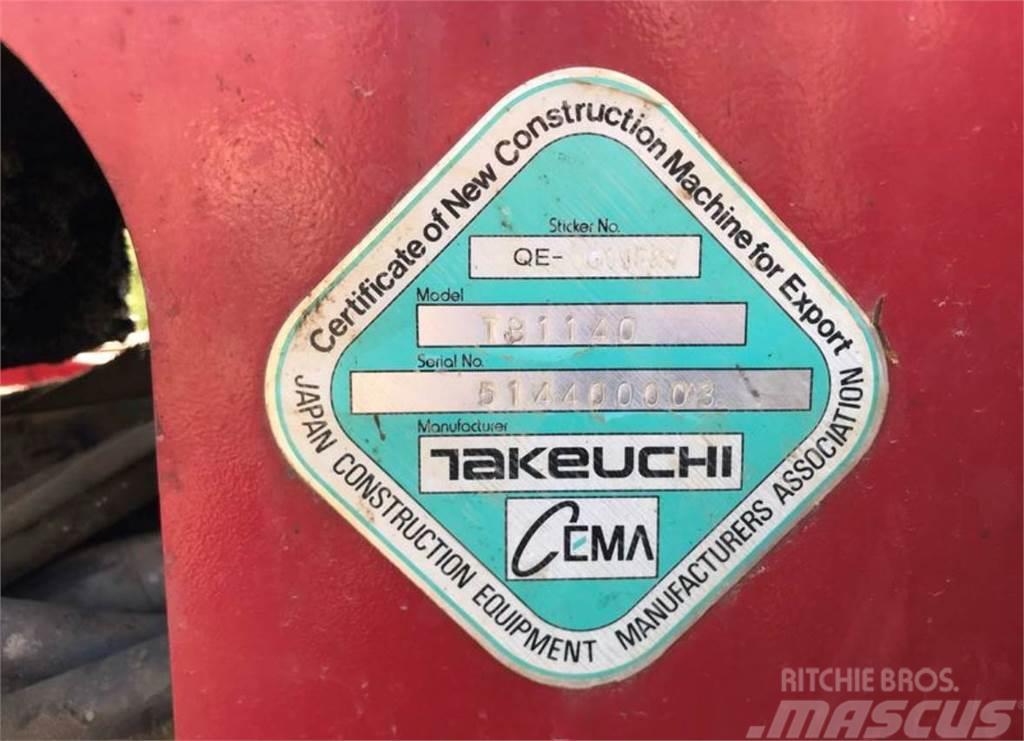 Takeuchi TB1140 Mini Escavadoras <7t