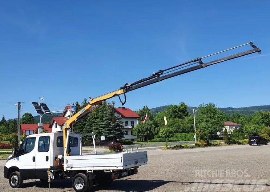 Iveco Daily 35c-15 Doka/flatbed + crane 9m Flatbed / Dropside trucks