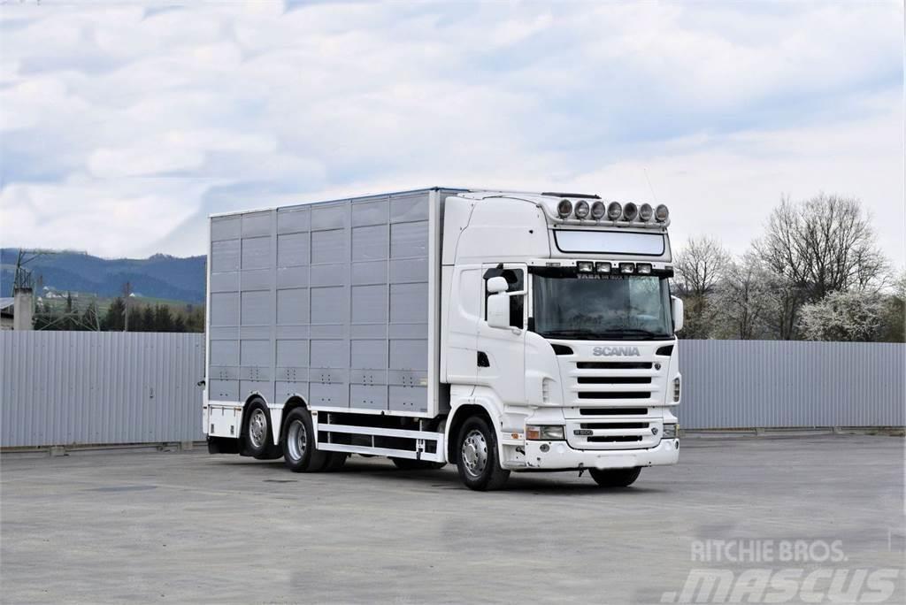 Scania R 500 TIERTRANSPORTWAGEN 7,10m / 4STOCK Camiões de transporte de animais