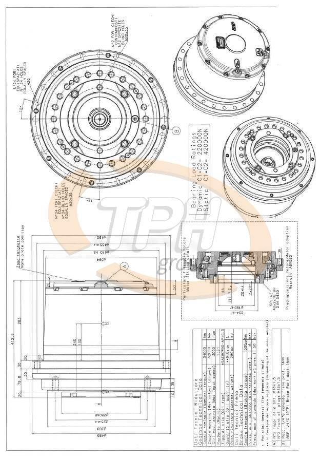  PMP 2502421 Fahrgetriebe Demag H30 Outros componentes