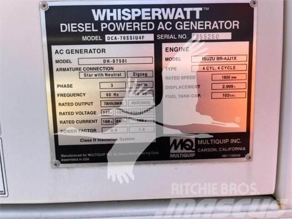 MultiQuip WHISPERWATT DCA70SSIU4F Geradores Gás