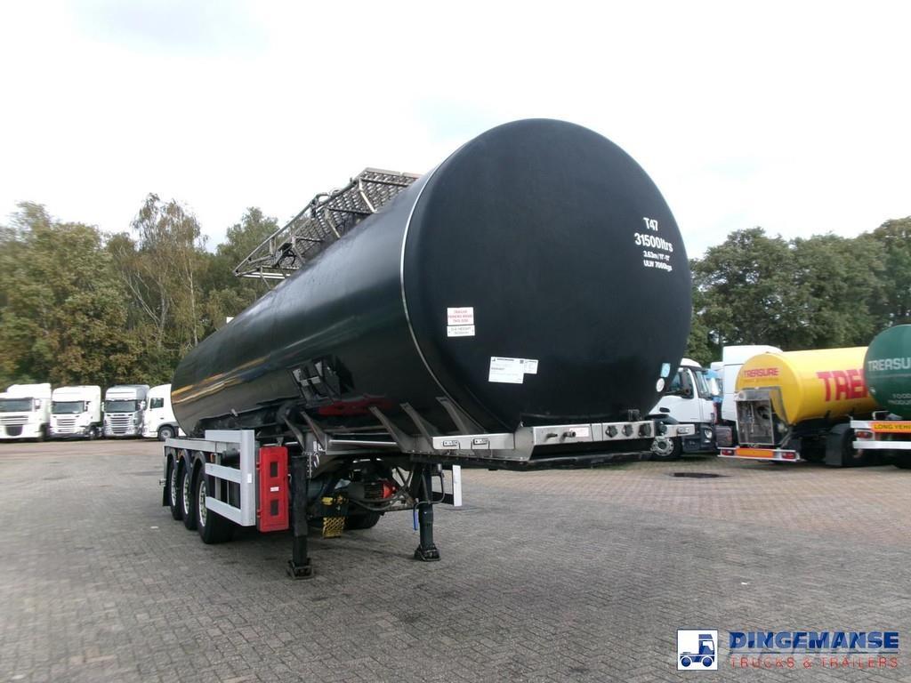 Crossland Bitumen tank inox 33 m3 / 1 comp + compressor + AD Semi Reboques Cisterna