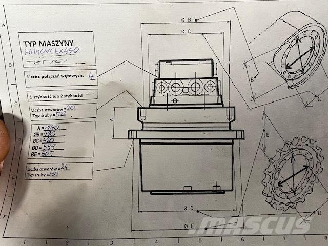 Hitachi HMGF-84AA EX400LC Final drive Transmissão