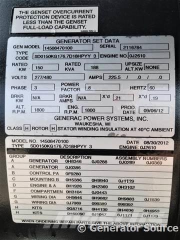 Generac 150 kW Geradores Diesel