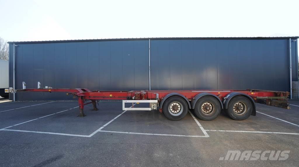 Renders 3 AXLE EXTENDABLE CONTAINER TRANSPORT TRAILER Semi Reboques Porta Contentores