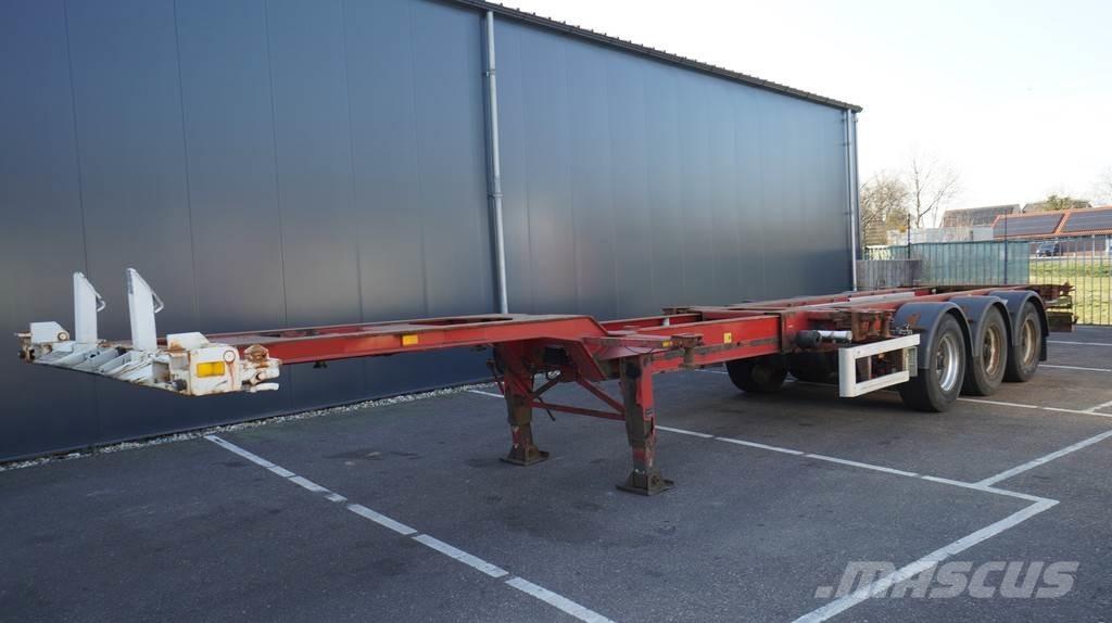 Renders 3 AXLE EXTENDABLE CONTAINER TRANSPORT TRAILER Semi Reboques Porta Contentores