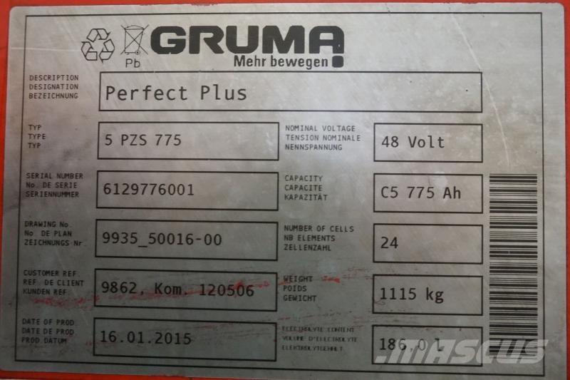Gruma 48 Volt 5 PzS 775 Ah Outros acessórios e peças de reposição