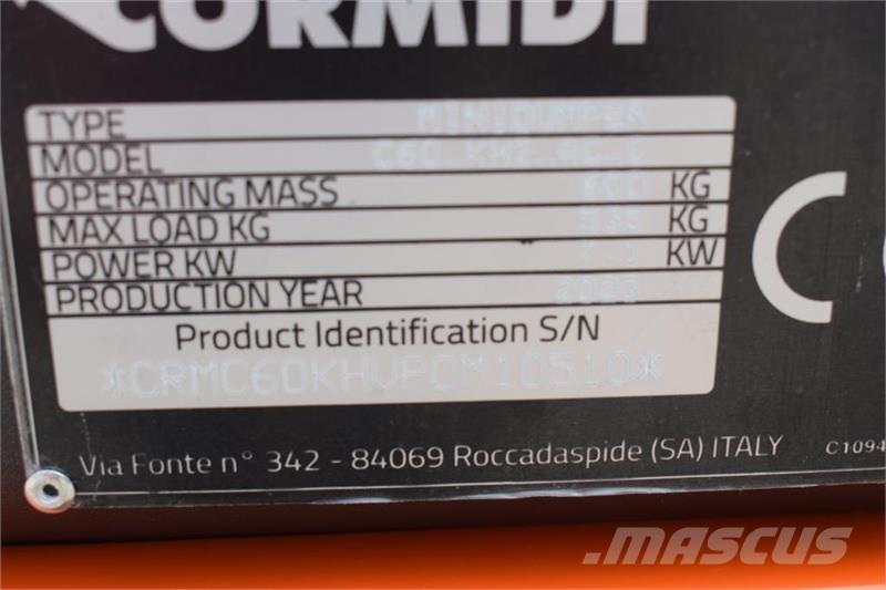 Cormidi C60 NY PRIS 2023 MODEL MED SELVLÆSSER Dumpers de obras