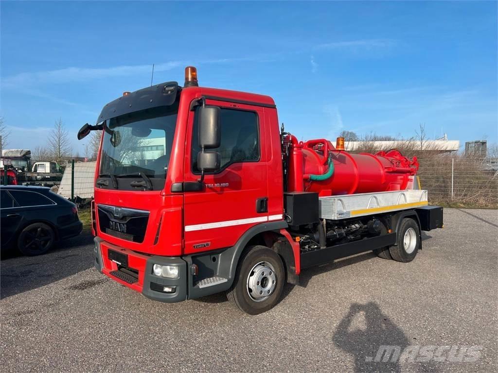 MAN TGL 10.180 Suction & pressure & rinsing truck Camiões Aspiradores Combi