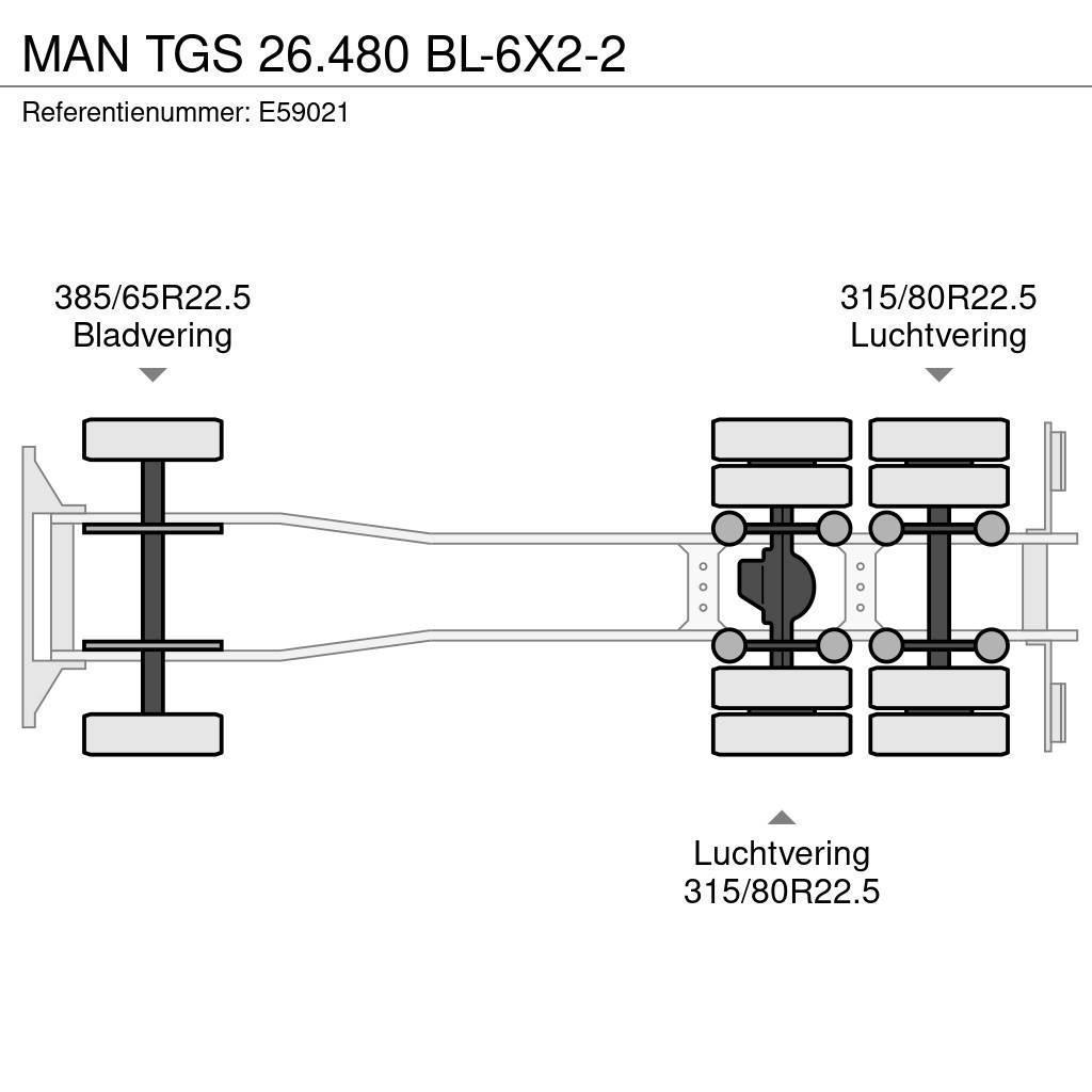 MAN TGS 26.480 BL-6X2-2 Camiões porta-contentores