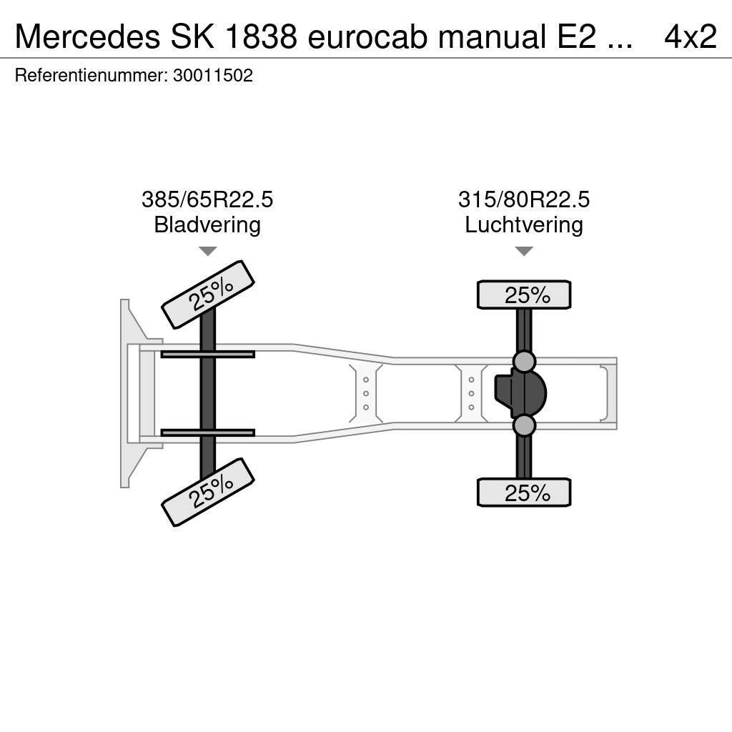 Mercedes-Benz SK 1838 eurocab manual E2 om442 Tractores (camiões)
