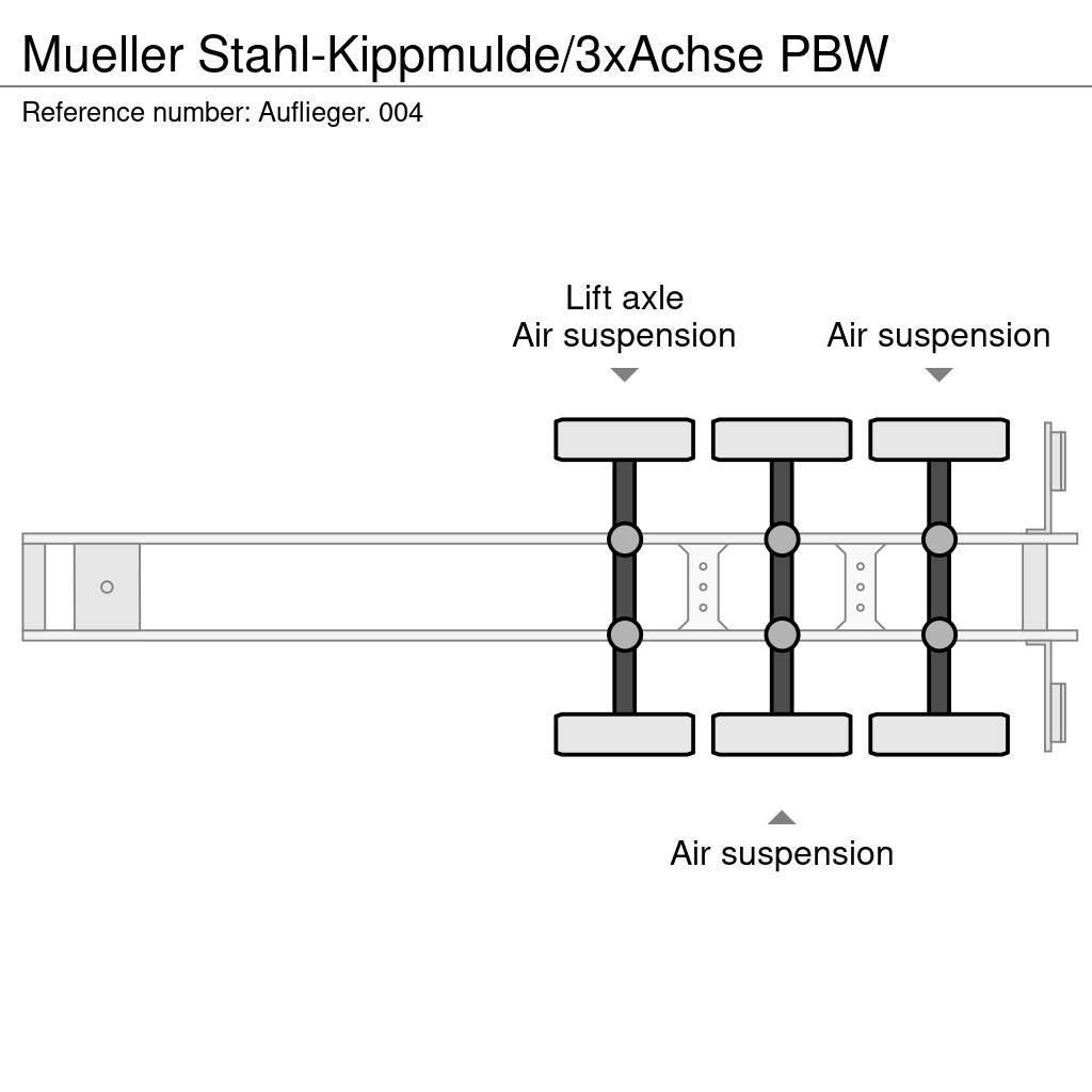  Mueller Stahl-Kippmulde/3xAchse PBW Semi Reboques Basculantes