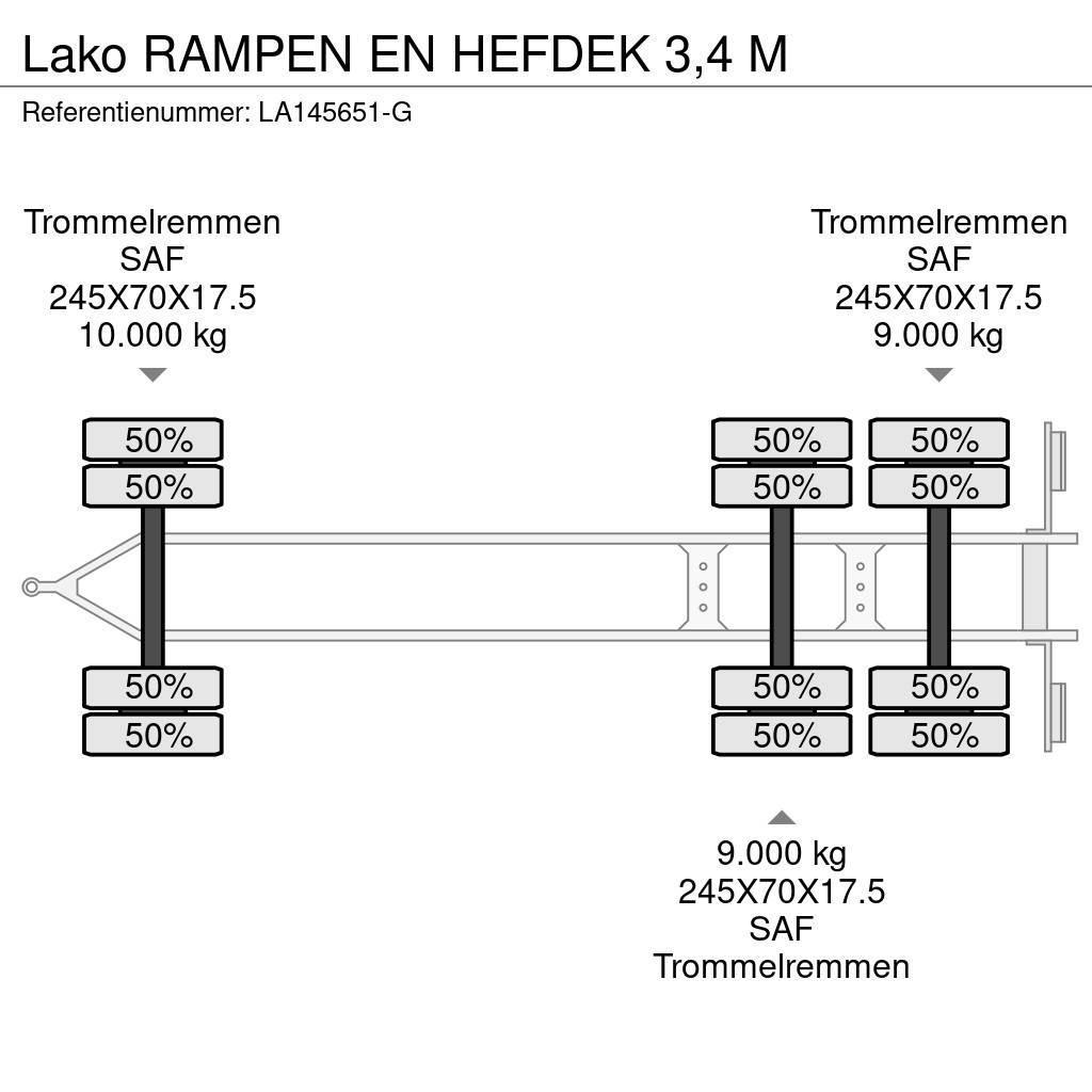 Lako RAMPEN EN HEFDEK 3,4 M Reboques carga baixa