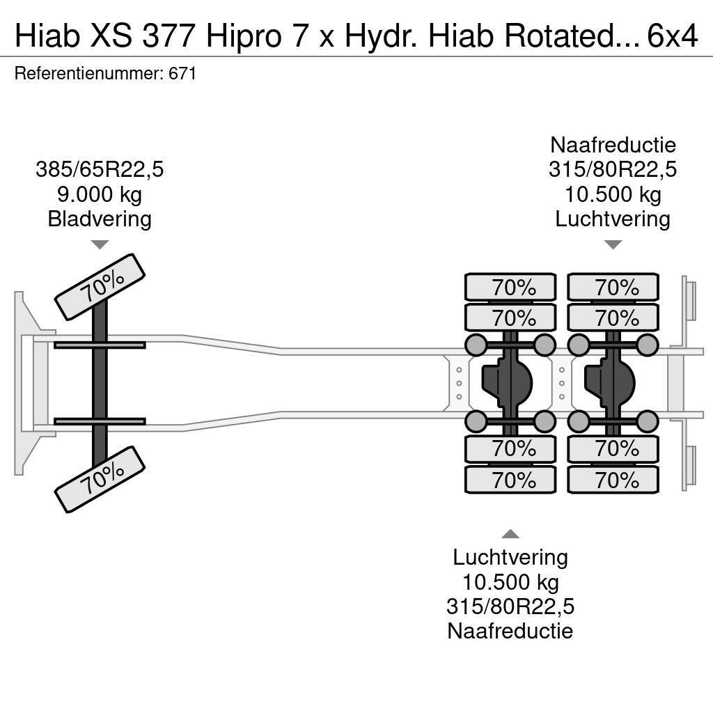 Hiab XS 377 Hipro 7 x Hydr. Hiab Rotated Clamp Mercedes Gruas Todo terreno