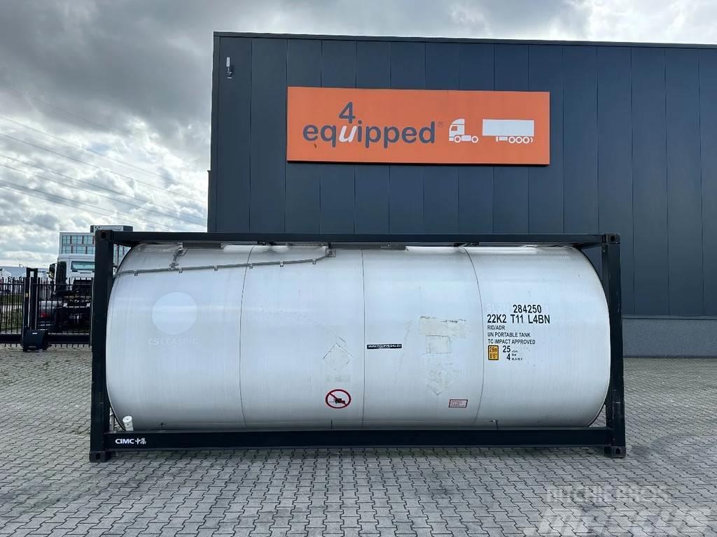 CIMC tankcontainers TOP: ONE WAY/NEW 20FT ISO tankconta Contentores de tanques