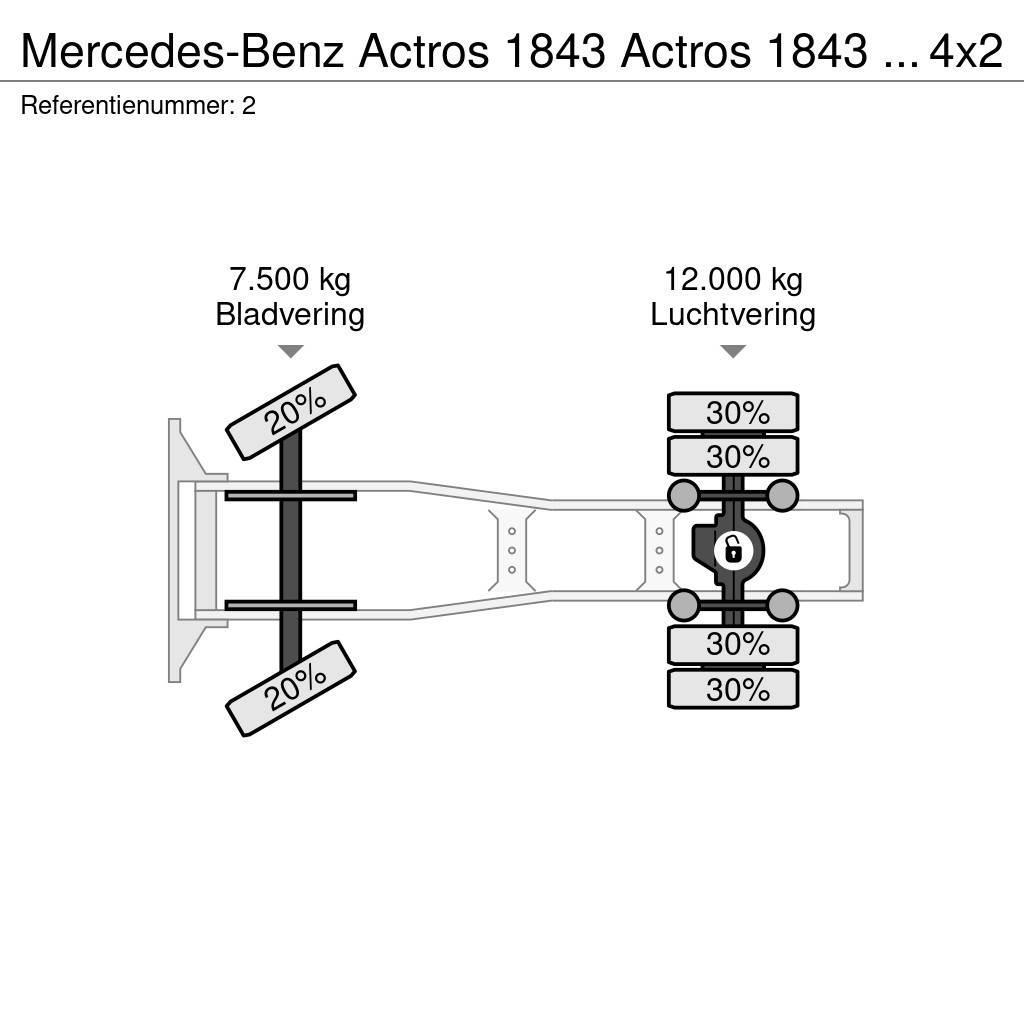 Mercedes-Benz Actros 1843 Actros 1843 ADR 4x2 RETARDER Tractores (camiões)