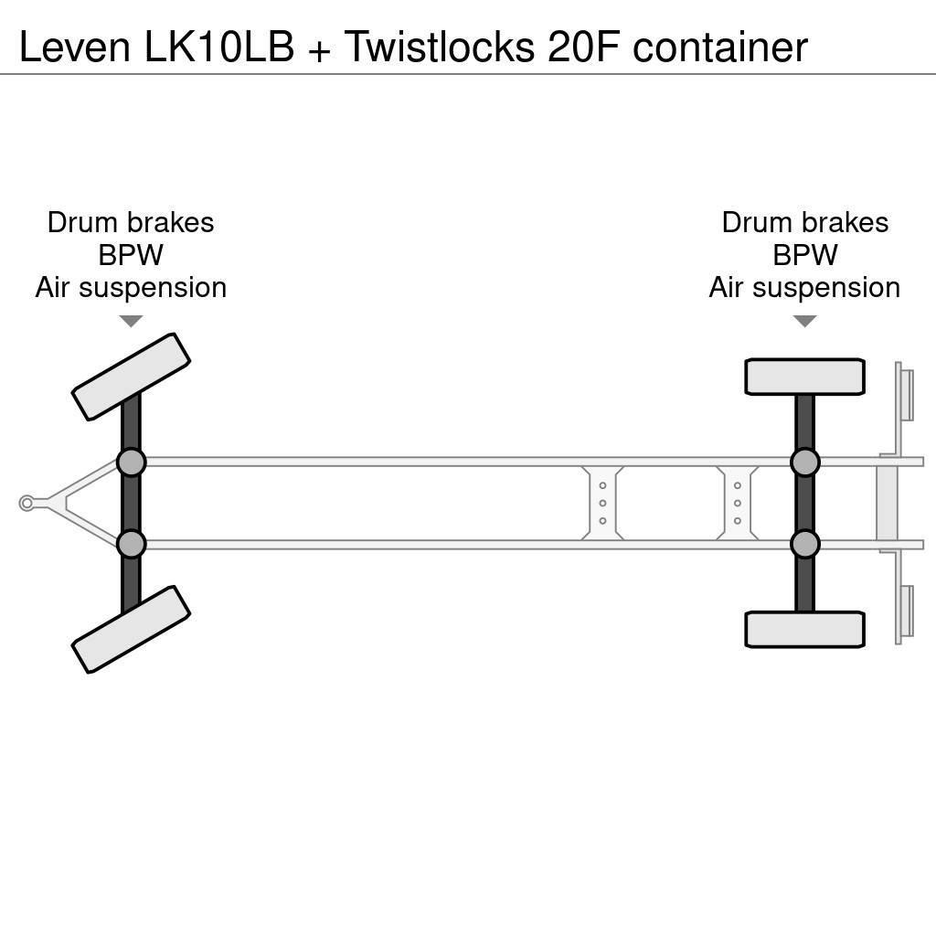  Leven LK10LB + Twistlocks 20F container Reboques estrado/caixa aberta