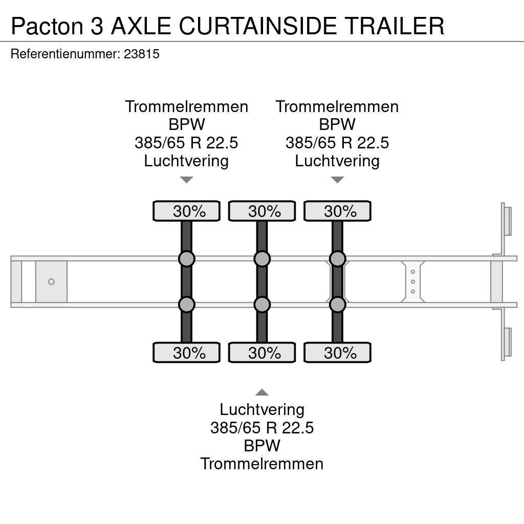 Pacton 3 AXLE CURTAINSIDE TRAILER Semi Reboques Cortinas Laterais