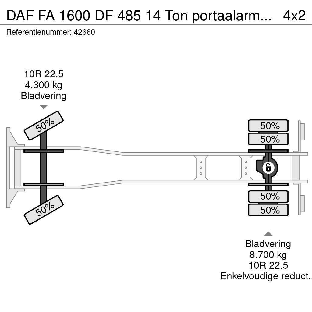 DAF FA 1600 DF 485 14 Ton portaalarmsysteem Oldtimer Camiões multibenne