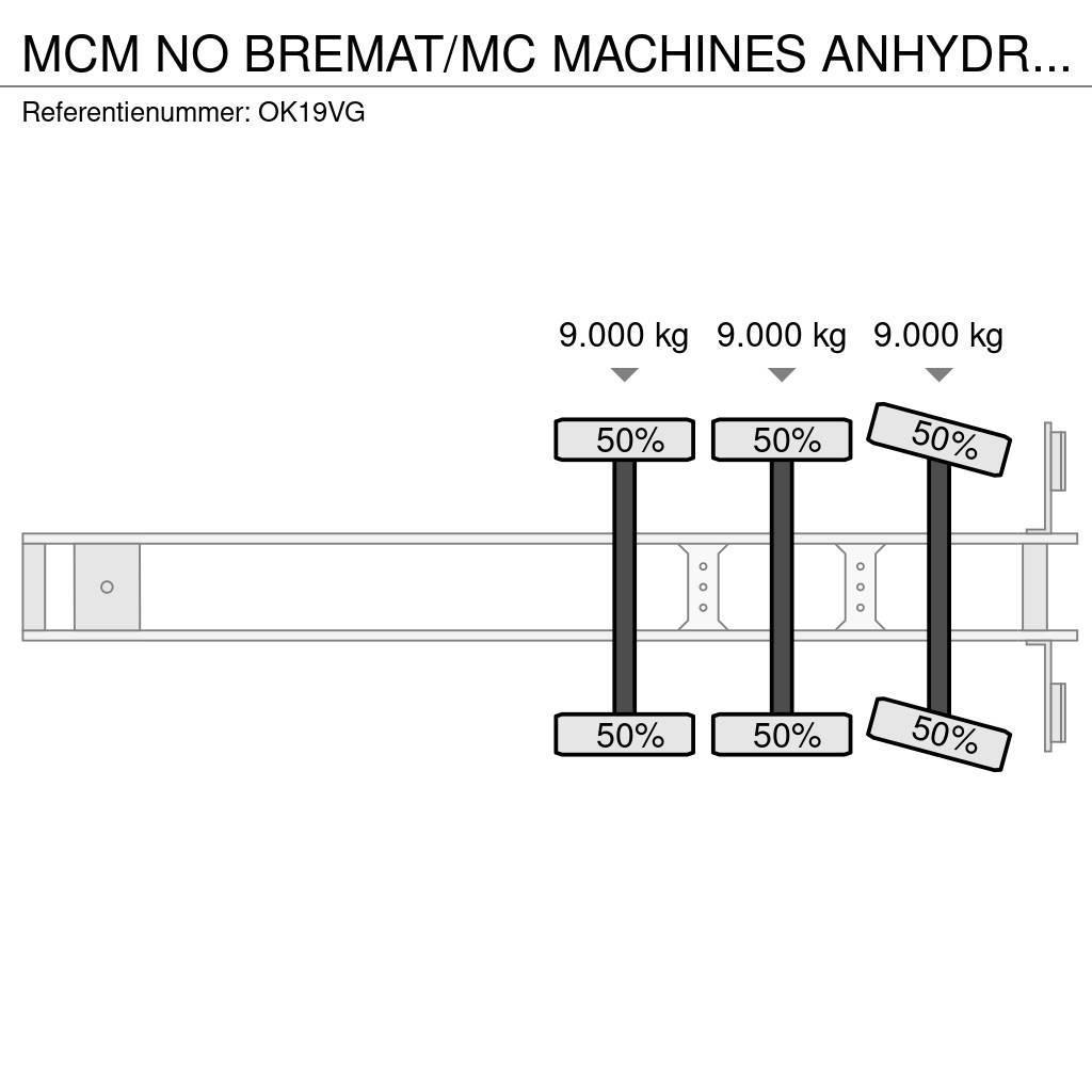 Mcm NO BREMAT/MC MACHINES ANHYDRIET TRAILER!!SELF LEVE Outros Semi Reboques