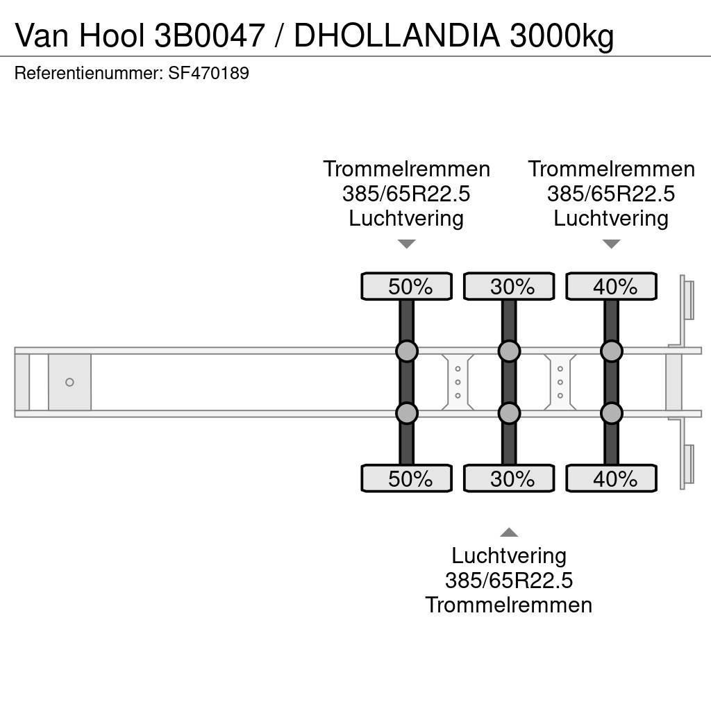 Van Hool 3B0047 / DHOLLANDIA 3000kg Semi-Reboques Caixa Fechada