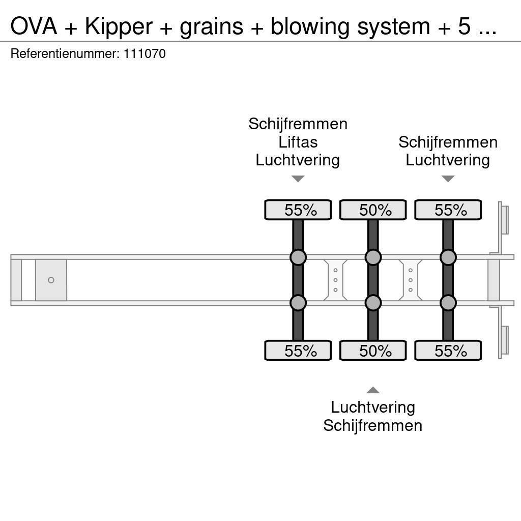 OVA + Kipper + grains + blowing system + 5 compartimen Semi Reboques Basculantes