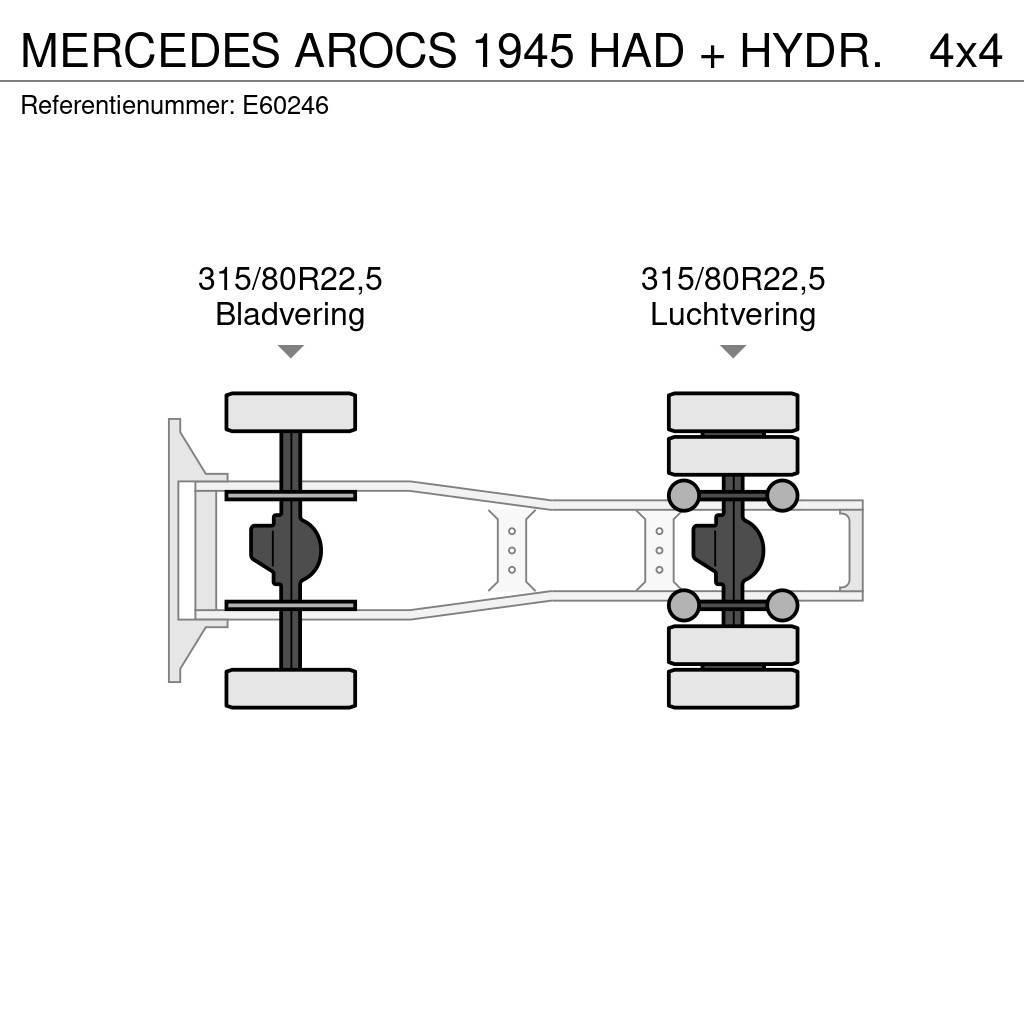 Mercedes-Benz AROCS 1945 HAD + HYDR. Tractores (camiões)