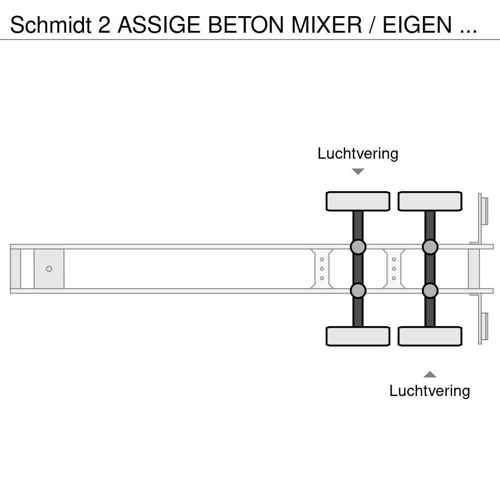 Schmidt 2 ASSIGE BETON MIXER / EIGEN MOTOR / 6 CYL DEUTZ / Outros Semi Reboques