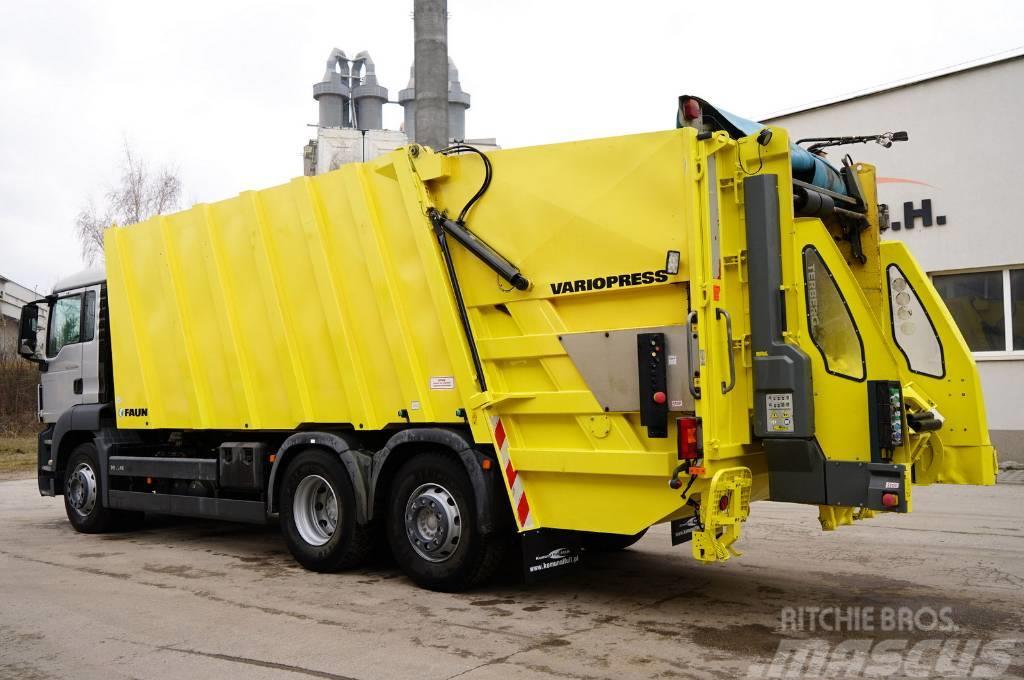 MAN TGS trzyosiowa śmieciarka FAUN 524 m3 EURO 5 Camiões de lixo