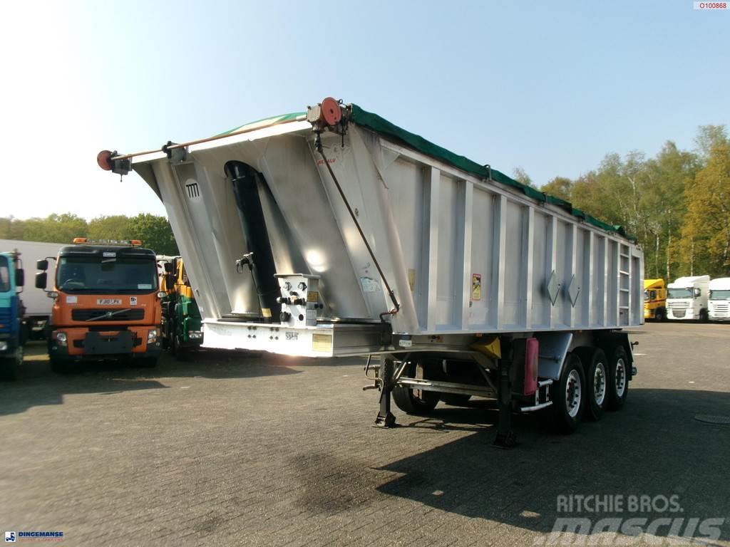 Benalu Tipper trailer alu 25 m3 + tarpaulin Semi Reboques Basculantes