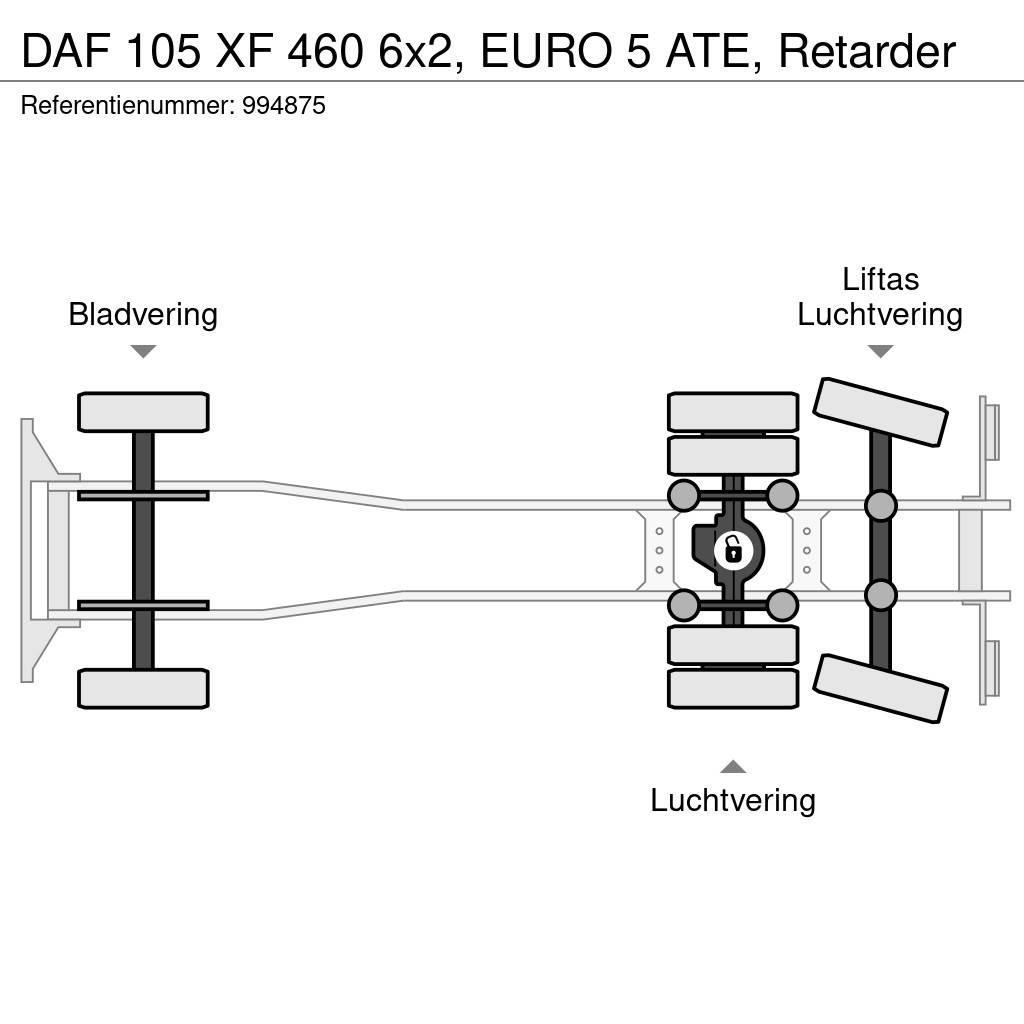 DAF 105 XF 460 6x2, EURO 5 ATE, Retarder Camiões de chassis e cabine