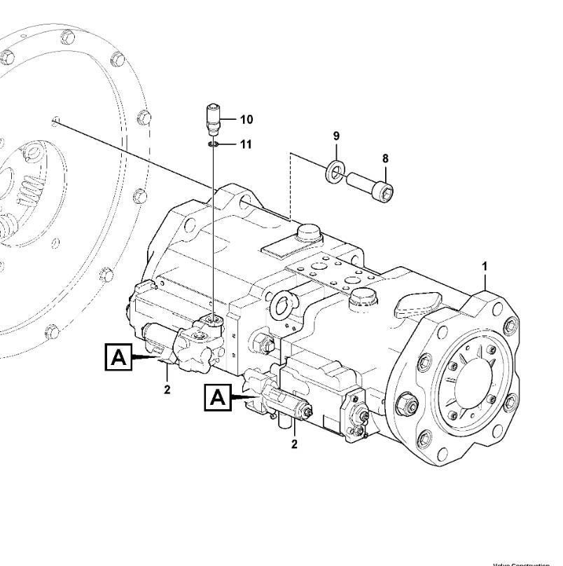 Volvo EC300D EC350D Main Pump 14632316 K5V160DT Transmissão