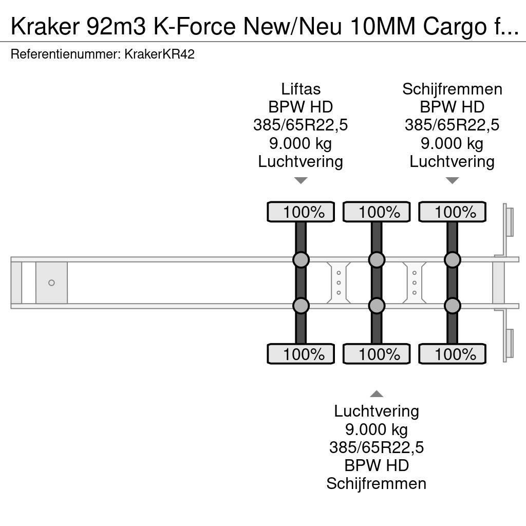 Kraker 92m3 K-Force New/Neu 10MM Cargo floor Liftas Alumi Semi-reboques pisos móveis