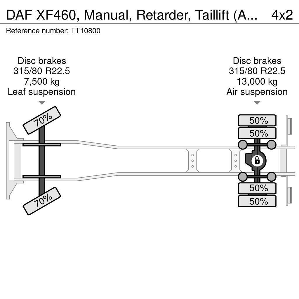 DAF XF460, Manual, Retarder, Taillift (Auffahrrampe, R Camiões estrado/caixa aberta