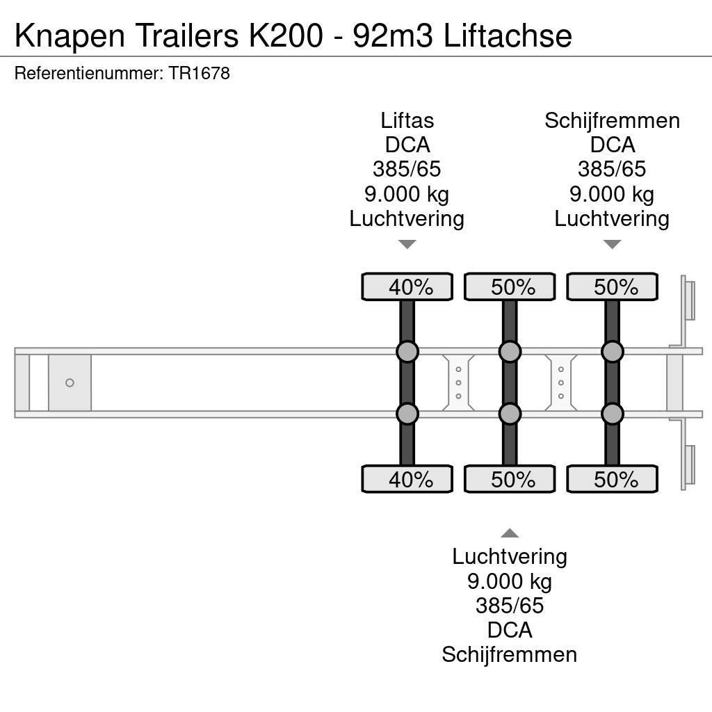 Knapen Trailers K200 - 92m3 Liftachse Semi-reboques pisos móveis