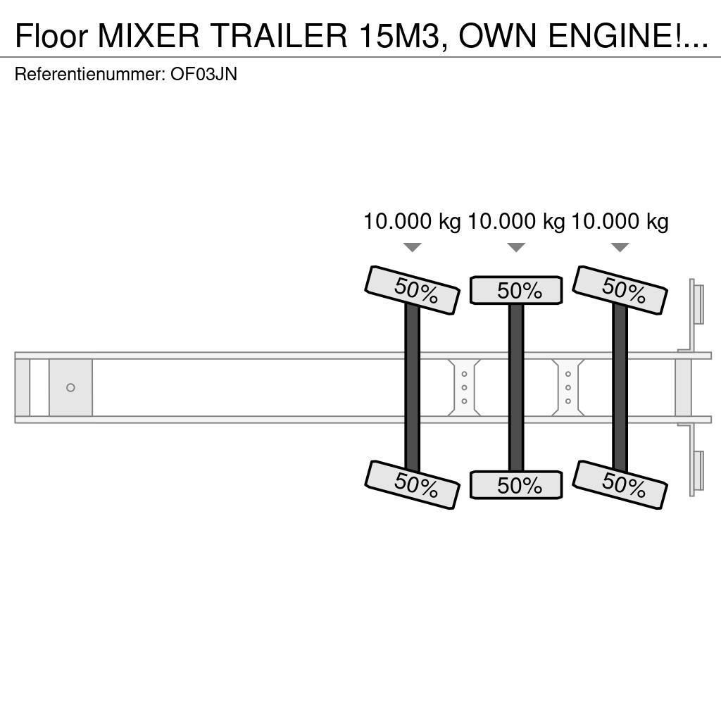Floor MIXER TRAILER 15M3, OWN ENGINE!!NL MOGELIJK!! Outros Semi Reboques