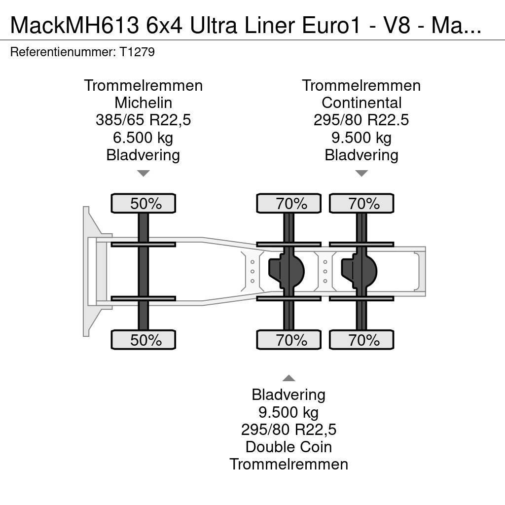 Mack MH613 6x4 Ultra Liner Euro1 - V8 - Manual - PTO - Tractores (camiões)
