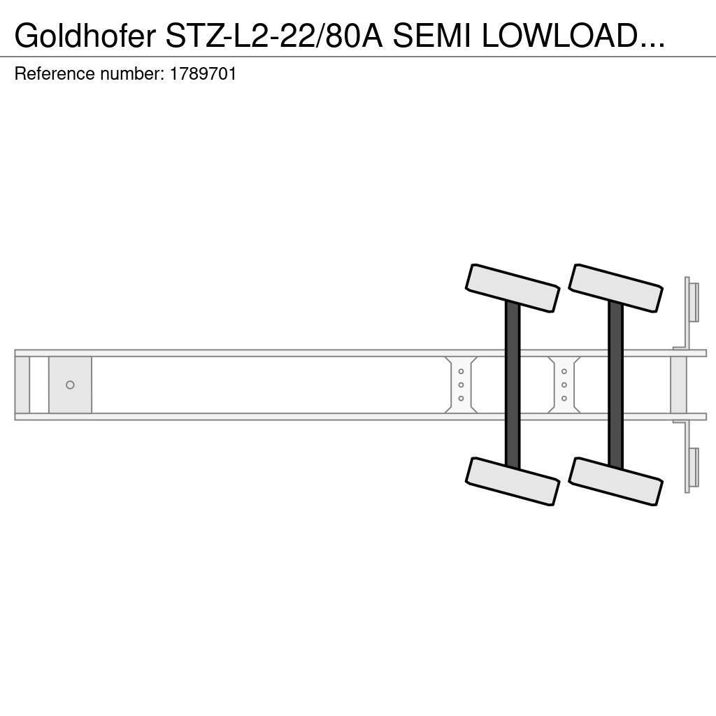 Goldhofer STZ-L2-22/80A SEMI LOWLOADER/DIEPLADER/TIEFLADER Semi Reboques Carga Baixa